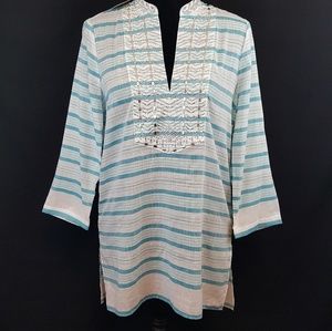 Michael Kors Striped Tunic Top Sz Small